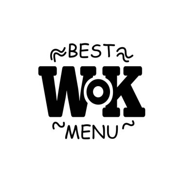 Çin yemeği logosu seti.