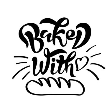 Aşk mektupları, tebrik kartı, dekorasyon ve baskıyla pişirilmiş bir vektör. El çizimi tipografi tasarım elementi. El yazısıyla yazılmış harfler. Modern mürekkep fırçası kaligrafi.