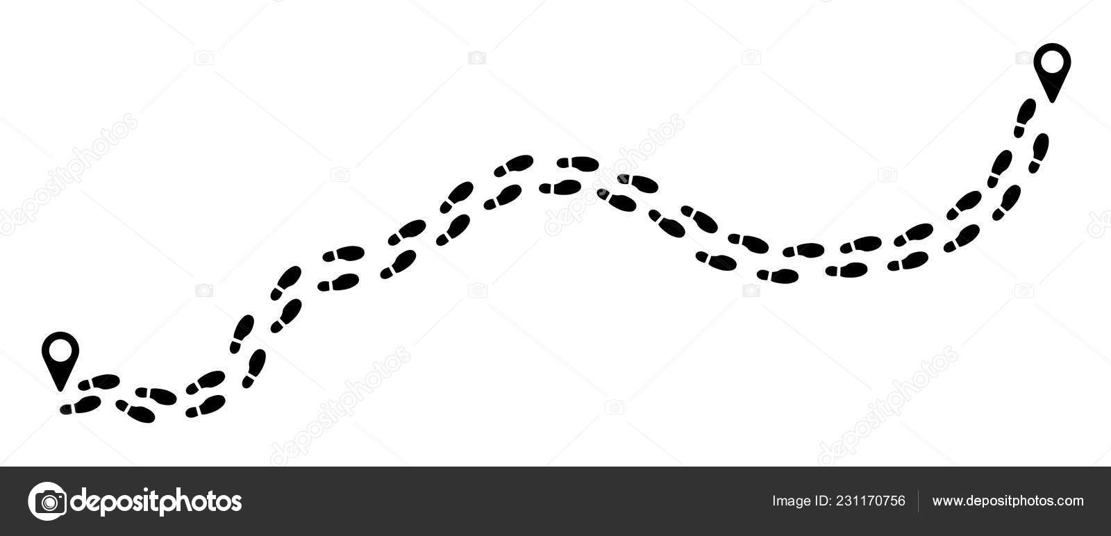 Tracking Track Footprints Human Shoes Sole Funny Feet Footsteps Stock Vector ©MarkRademaker