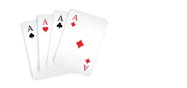 Kort Spel Spader Queen King Heart Ace Poker Spelare Kort — Stock vektor