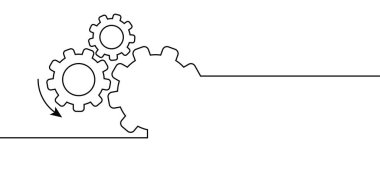 Cogwheels brain. Think big ideas. Gear mechanism settings tools template banner. Funny vector cog signs. Cogwheel strategy teamwork concept icons. Gears in Progress. Cogs wheels pictogram. Line pattern. clipart