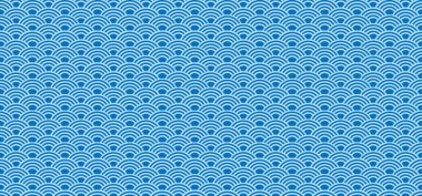 Sashiko dalgası. Japon dalgalı desenli Asya tarzı Japonya 'nın kusursuz arka plan süslemesi okyanus dalgaları konsepti Mutlu yıllar Vector dairesi doğu kumaşı Seigaiha sembolü Seigainami. Kırmızı