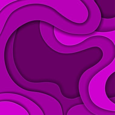 Renkli kağıt dalgalar, Soyut, geometrik arka plan doku katmanları pembe tonlarında derinliği ve mor. Kağıdı tarzı kesin. Kırpma maskesi. Vektör çizim.