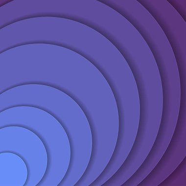 Renkli kağıt dalgaları, proton mor tonlarında derinlik soyut, geometrik arka plan doku katmanları. Kağıt kesme stili. 