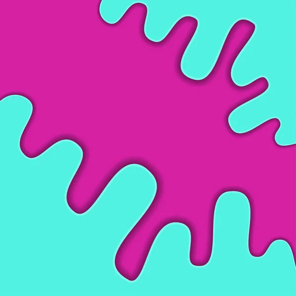 色紙波 の抽象的なピンクの色合いの深さの幾何学的なバック グラウンド テクスチャ レイヤー ターコイズ 紙のカット スタイル ベクター Eps — ストックベクタ