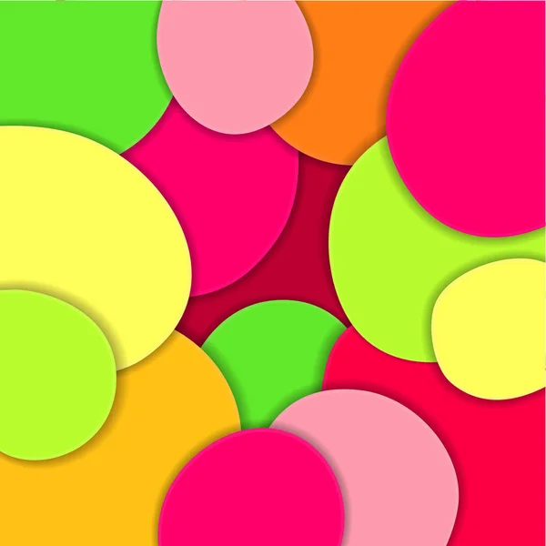 Farbige Papierwellen Abstrakte Geometrische Texturschichten Mit Tiefen Grün Gelb Rosa — Stockfoto