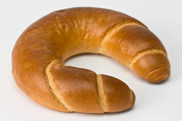 Nybakad Bagel Isolerad Vit Botten — Stockfoto