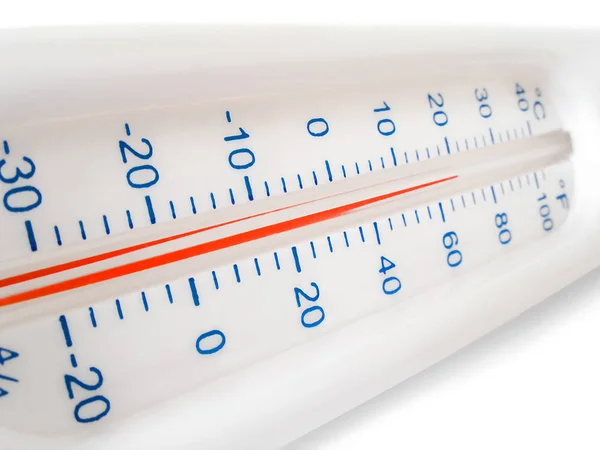 Beyaz Arka Plan Üzerinde Izole Açık Termometre — Stok fotoğraf