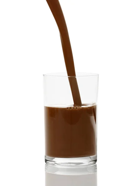 Vaso Bebida Cacao Aislado Sobre Fondo Blanco — Foto de Stock