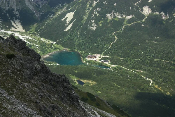 Widok Górę Doliny Jeziorem — Zdjęcie stockowe