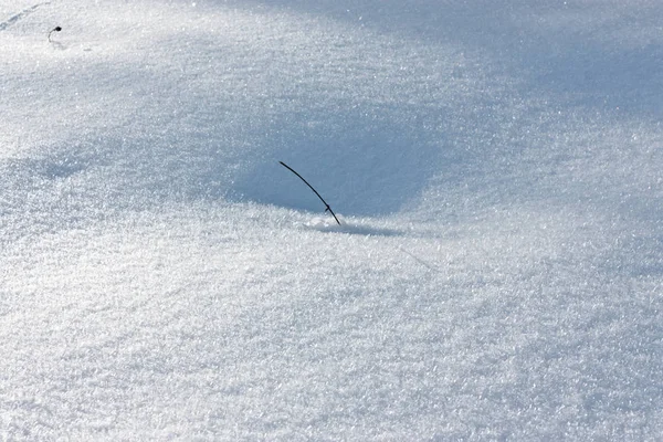 Снежная Поверхность Ярком Солнечном Свете — стоковое фото
