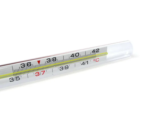 Tıbbi Termometre Beyaz Arkaplanda Izole Edildi — Stok fotoğraf