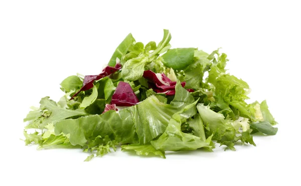 Frunze Salată Mixte Izolate Fundal Alb — Fotografie, imagine de stoc