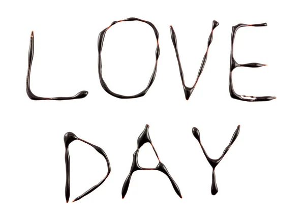 День Любви Буквы Шоколада — стоковое фото