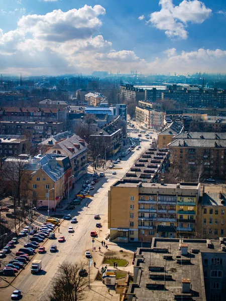 Ciudad Kaliningrado Rusia Calle Bagrationa Vista Aérea —  Fotos de Stock