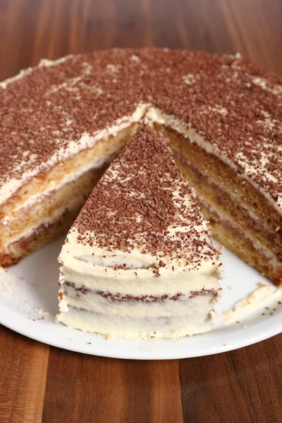 Layer cake with buttercream and jam