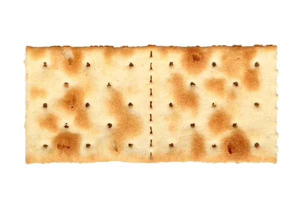 Pedaços Matzo Isolado Fundo Branco — Fotografia de Stock