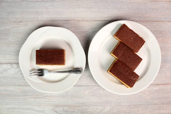 Sponge Cake Cocoa Filling — Stock Photo, Image
