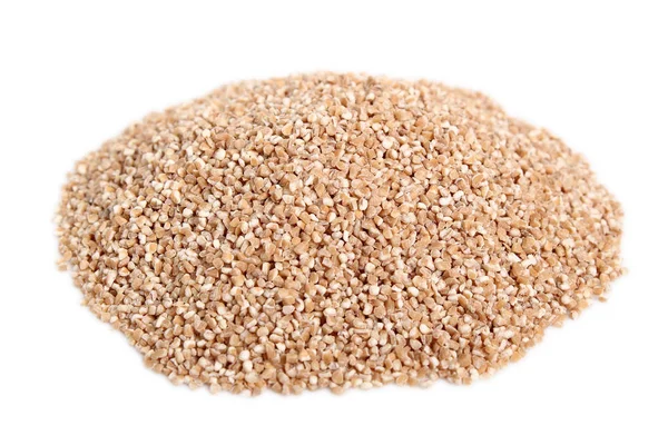 スペルト小麦のひき割り 白い背景に分離 — ストック写真