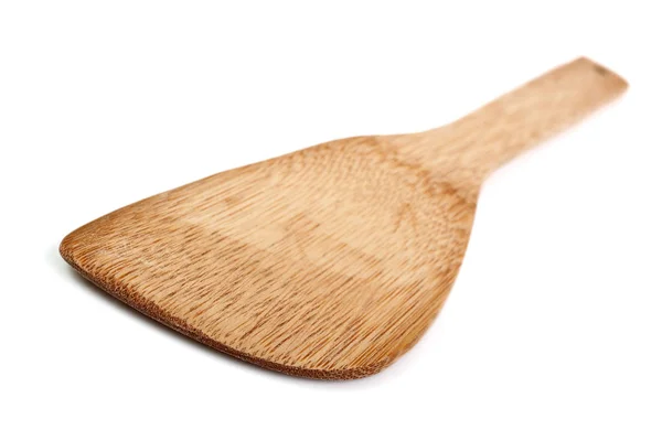 Wooden Spatula Isolated Clipping Path — Stock Photo, Image