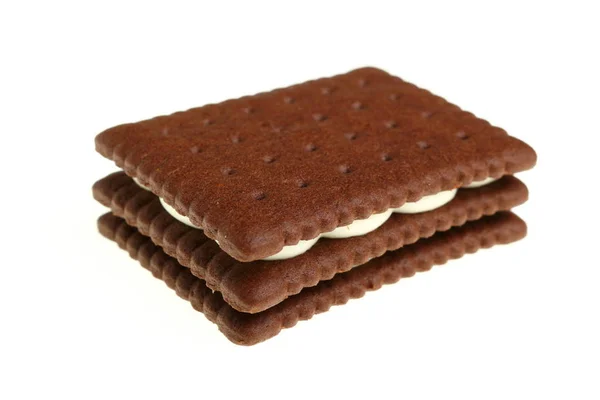 チョコレート クリーム クッキー サンドイッチ — ストック写真