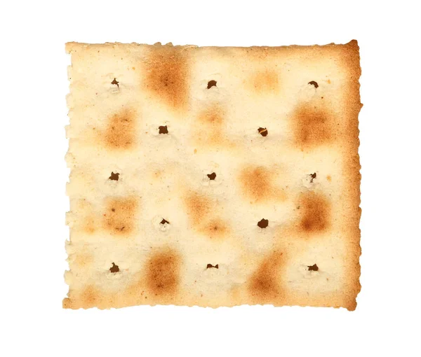 Pedaço Matzo Isolado Fundo Branco — Fotografia de Stock