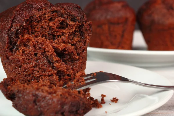 Choklad Cupcakes Bordet — Stockfoto