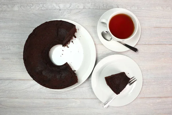 초콜릿 케이크와 — 스톡 사진