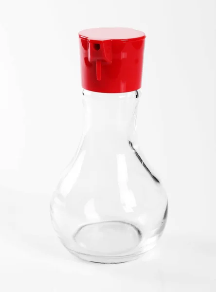 Cruet Aceite Oliva Vacío Aislado Sobre Fondo Blanco — Foto de Stock