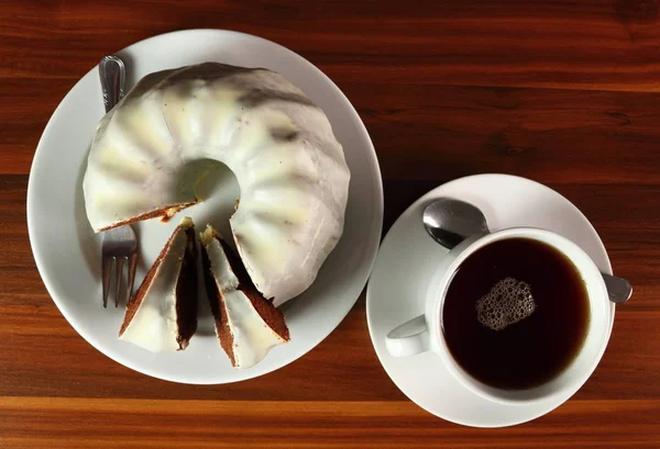Шоколадный Торт Марципановой Сахарной Глазурью — стоковое фото