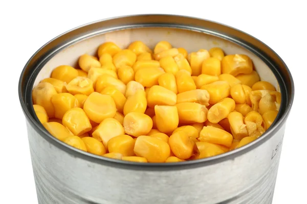 Świeży Smaczny Kukurydzy Puszki — Zdjęcie stockowe
