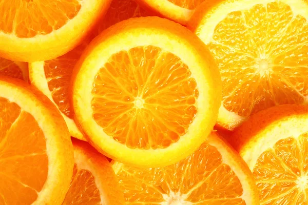 Fresh Orange Slices Background — Stock Photo, Image