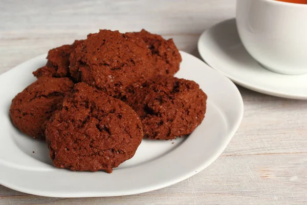 Cioccolato Fatto Casa Biscotti Tazza — Foto Stock