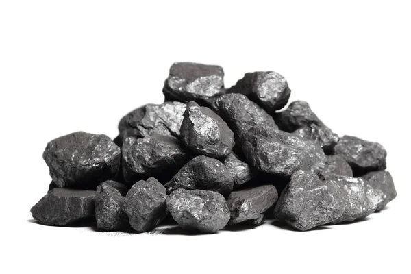 Угольный Камень Изолированный Белом Фоне — стоковое фото