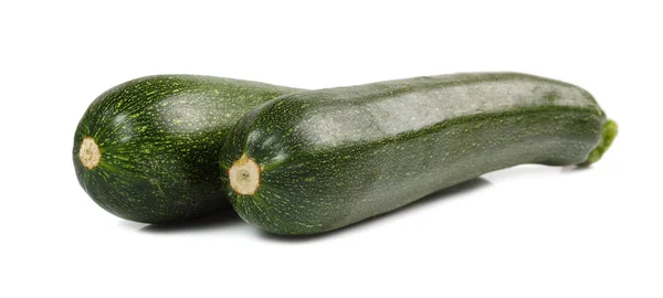 Färsk Zucchini Vit Bakgrund — Stockfoto