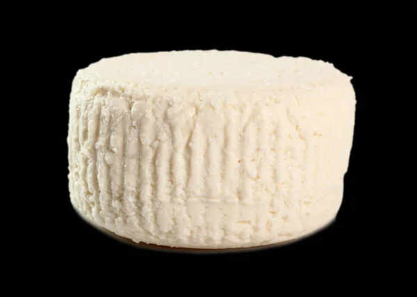 Capreggio Formaggio Capra Isolato Sfondo Nero — Foto Stock