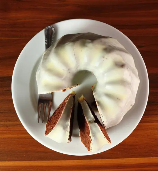 Pastel Chocolate Con Azúcar Mazapán Glaseado —  Fotos de Stock