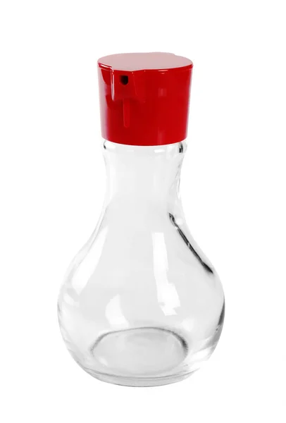 Cruet Huile Olive Vide Isolé Avec Chemin Coupe — Photo