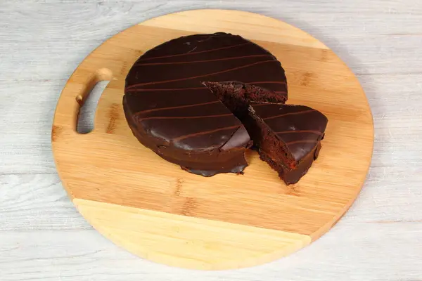 Välsmakande Choklad Torte Sachertårta — Stockfoto