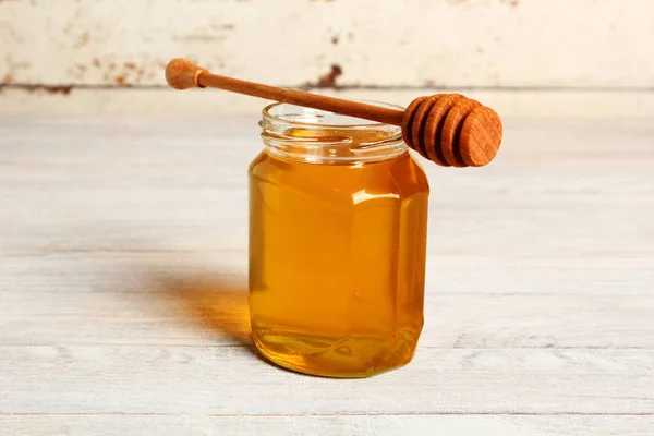 Jar of Honey with Honey Dipper