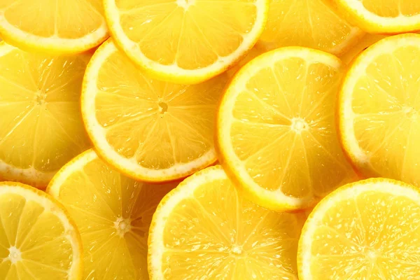 Fresh Lemon Slices Background — Stock Photo, Image
