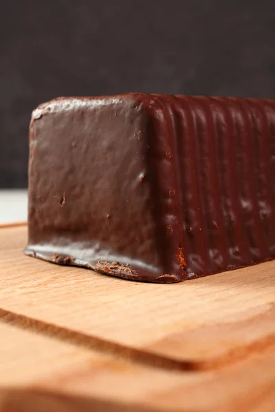 Chocolate Esmaltado Pastel Pan Mármol — Foto de Stock
