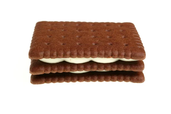 Csokoládé Krém Cookie Szendvics — Stock Fotó