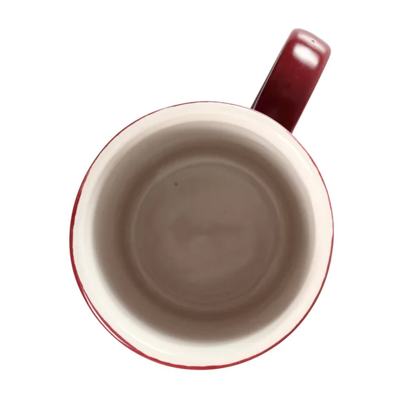 Taça Chá Porcelana Isolado Com Caminho Recorte Diretamente Acima — Fotografia de Stock