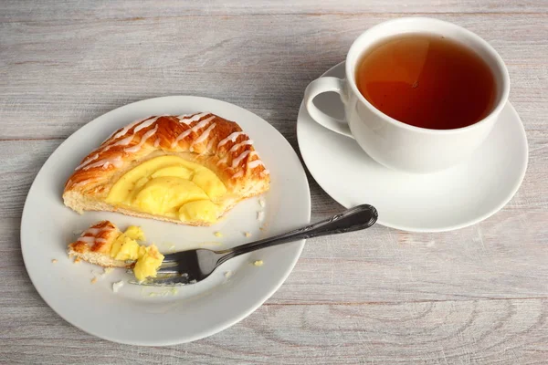 Dänisches Gebäck Mit Puddingfüllung — Stockfoto