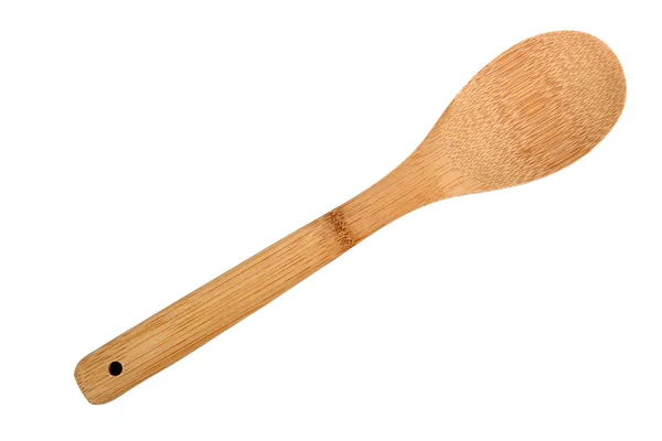 Wooden Spoon Isolated Clipping Path — Stock Photo, Image