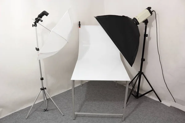 Objektum Fotó Háttér Stúdió Flash Softbox — Stock Fotó