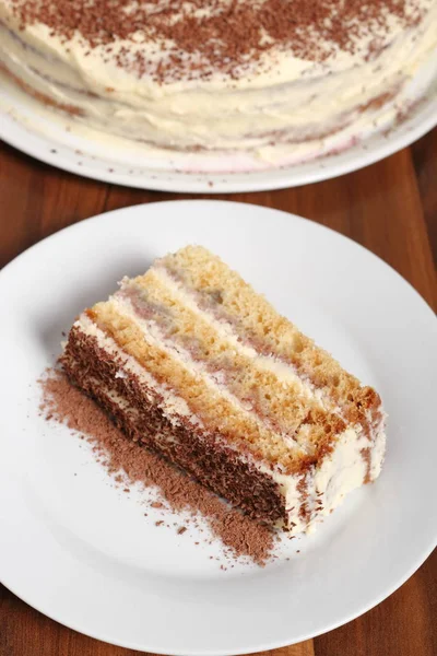 Layer cake with buttercream and jam