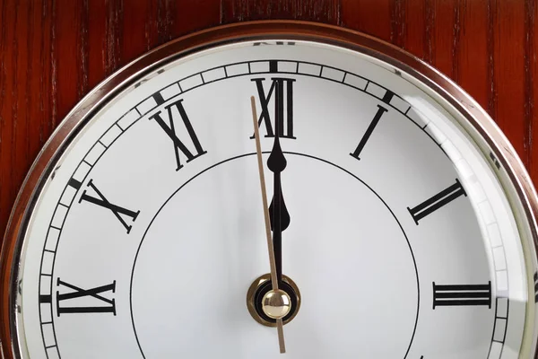 Vintage Clock Face Arrows Roman Numerals — Stock Photo, Image