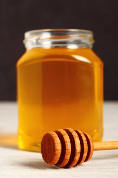 Jar of Honey with Honey Dipper